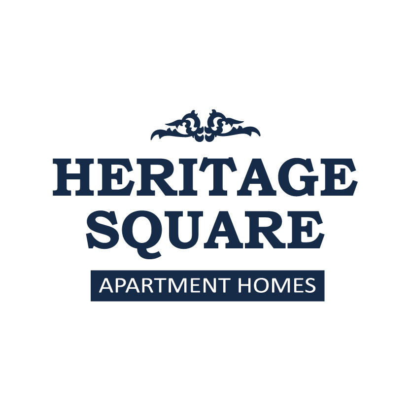 A logo for Heritage Square Apartment Homes.
